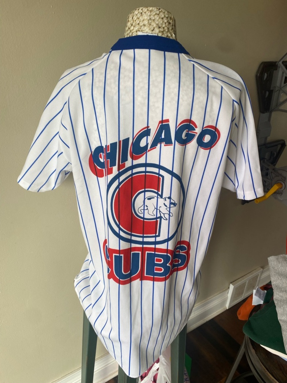 Vintage 80s Chicago Cubs Wilson White and Blue Jersey
